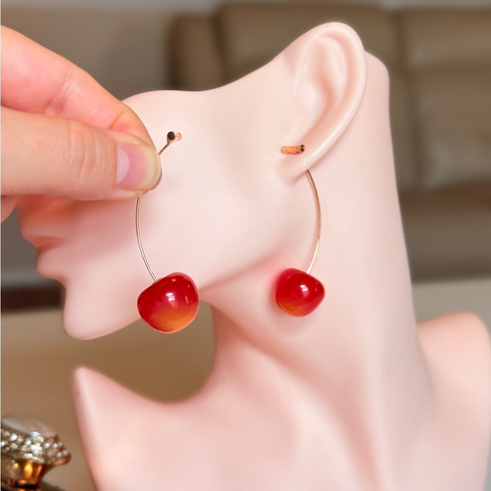 ⚜️ Trendy Cherry Drop Earrings - Picture 5 of 9